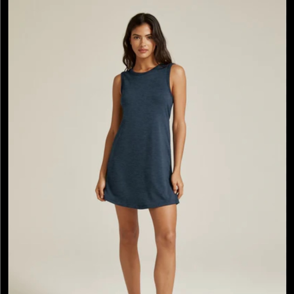BEYOND YOGA Women's Blue Out Of Town Athleisure Dress Size S